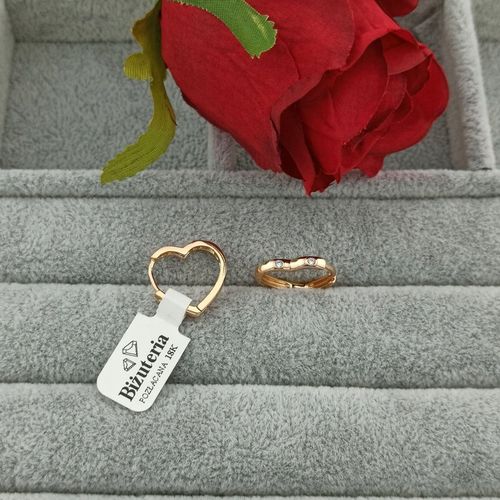 ZŁOTE KOLCZYKI SERDUSZKO Z CYRKONIAMI DLA KOBIETY WYJĄTKOWE POZŁACANE 18K na Arena.pl