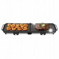 Duży Grill Elektryczny Stołowy 3000W Płynna Regulacja Temperatury 180