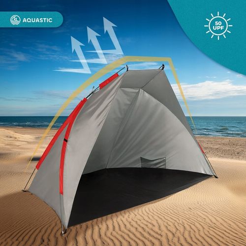 Namiot plażowy AQUASTIC Concielo szary UPF50+ Ochrona przed słońcem na Arena.pl