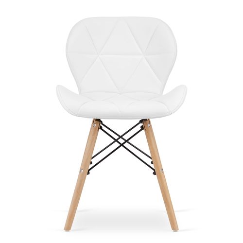 Krzesło LAGO ekoskóra - białe x 4 na Arena.pl