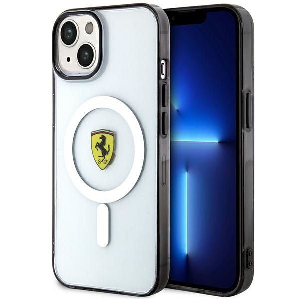 Etui Ferrari do iPhone 15 Plus, iPhone 14 Plus, Przezroczysty MagSafe zdjęcie 1