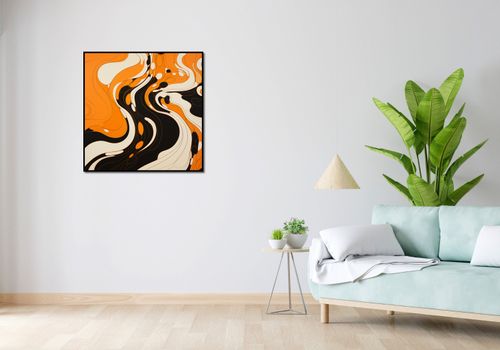 Plakat 80x80cm Tańczący Atrament na Arena.pl