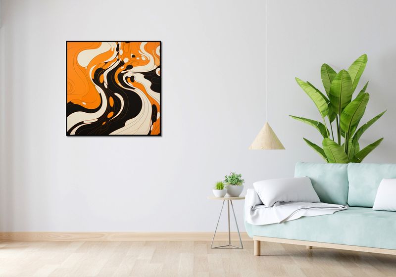 Plakat 80x80cm Tańczący Atrament zdjęcie 4