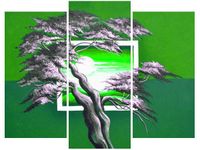 OBRAZ GREEN SUNSET NATURA