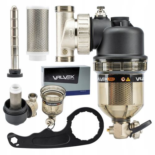 FILTR MAGNETYCZNY SEPARATOR ZANIECZYSZCZEŃ ODMULNIK INSTALACJI C.O 1" DN25 na Arena.pl