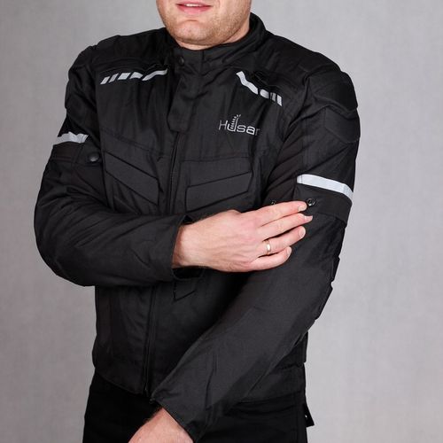 Kurtka motocyklowa HUSAR HORNET męska tekstylna czarna + kominiarka na Arena.pl