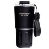kubek termiczny ze stali nierdzewnej w czarnym kolorze - peterson