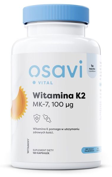OSAVI Witamina K2 MK-7 100 mcg (120 kaps.) zdjęcie 1