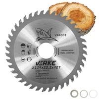 PIŁA TARCZA WIDIOWA DO CIĘCIA DREWNA 115x22,2 40 ZĘBÓW VERKE V44001