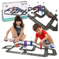 KLOCKI MAGNETYCZNE TOR SAMOCHODOWY DROGA ZNAKI DLA DZIECI PLAYMAGS 130 EL