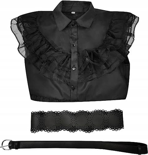 SUKIENKA WEDNESDAY ADDAMS TIULOWA PRZEBRANIE DLA DZIECI HALLOWEEN STRÓJ 120 na Arena.pl