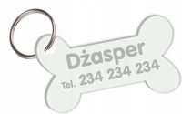 Identyfikator zawieszka grawerowany dla psa kota personalny z numerem tel