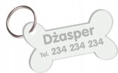 Identyfikator zawieszka grawerowany dla psa kota personalny z numerem tel
