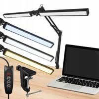 Lampka Biurkowa LED Bezcieniowa Regulowana Szkolna Kreślarska do Biura USB