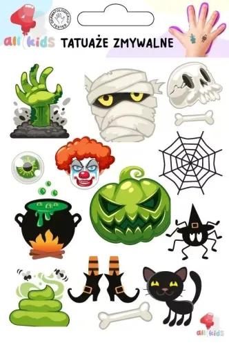 Tatuaże Zmywalne Dla Dzieci Halloween 3 na Arena.pl