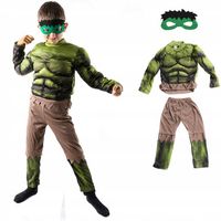 Strój HULK kostium piankowe wypełnienie + maska AVENGERS rozmiar 134-146