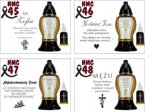 Ozdobny Znicz z Twoim grawerem Napisem Personalizowany dla dziadka na Arena.pl