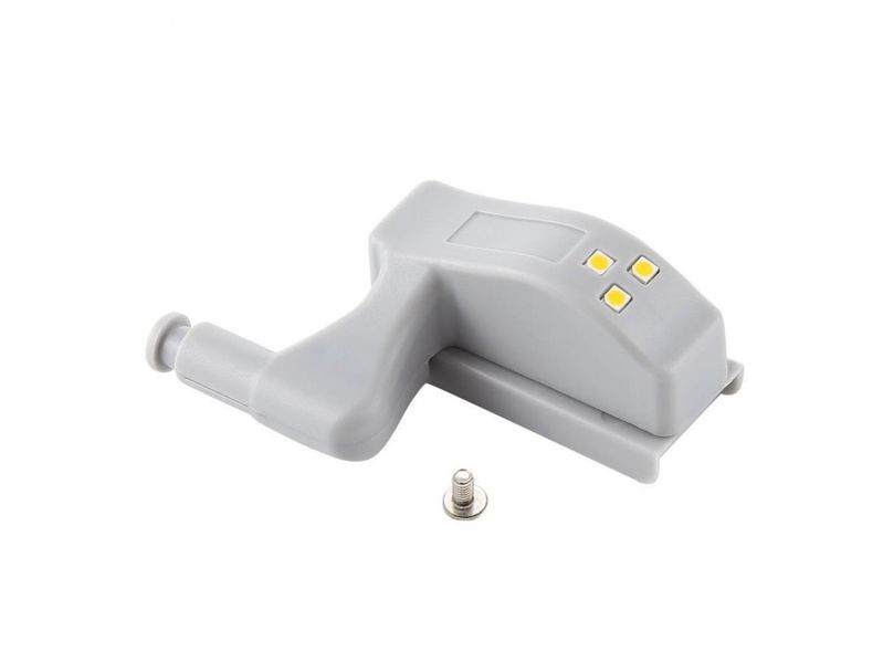 10x lampka do szafki zawias drzwi 3led + bateria zdjęcie 5