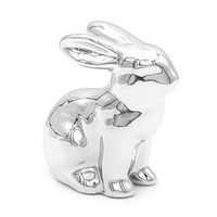 ZAJĄCZEK WIELKANOCNY SREBRNY KRÓLICZEK DO STROIKA FIGURKA KRÓLIK