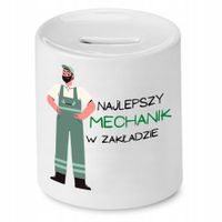 Skarbonka Dla Mechanika Najlepszy Mechanik Prezent Z Nadrukiem Ze Zdjęciem