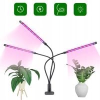 3x LAMPA PANEL DO WZROSTU UPRAWY ROŚLIN FULL SPECTRUM TIMER USB 27W 60 LED