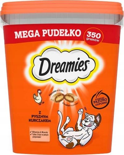 DREAMIES Mega Pudełko 350 g-karma dla dorosłych kotów, z kurczakiem na Arena.pl