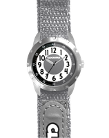 CLOCKODILE Szary odblaskowy zegarek dziecięcy na rzep