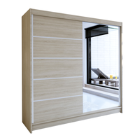 Szafa przesuwna Talin III z lustrem 180cm - pojemna garderoba - SONOMA