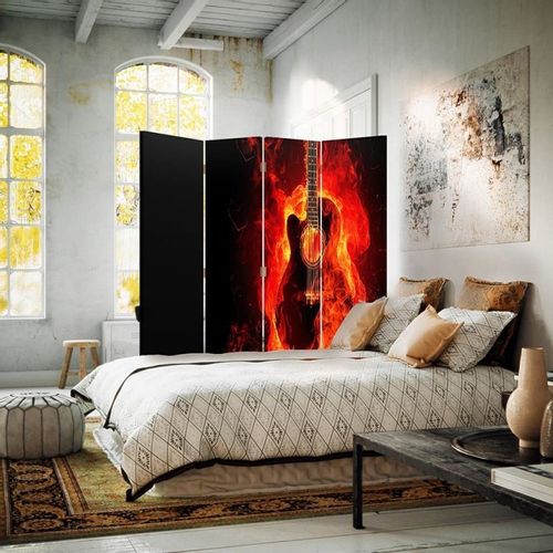 Parawan dekoracyjny, Płonąca gitara 145x180 na Arena.pl