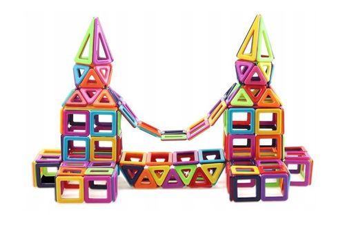 KLOCKI MAGNETYCZNE PANELE NEODYMOWE 76 EL DUŻY ZESTAW EDUKACYJNY DLA DZIECI na Arena.pl