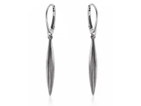 ELEGANCKIE WISZĄCE SREBRNE KOLCZYKI GŁADKIE ŁEZKI KROPLE SOPLE SOPELKI