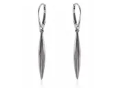 ELEGANCKIE WISZĄCE SREBRNE KOLCZYKI GŁADKIE ŁEZKI KROPLE SOPLE SOPELKI