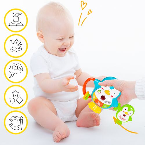 Grzechotki Interaktywne Gryzaki Muzyczny Pingwinek dla Malucha na Arena.pl