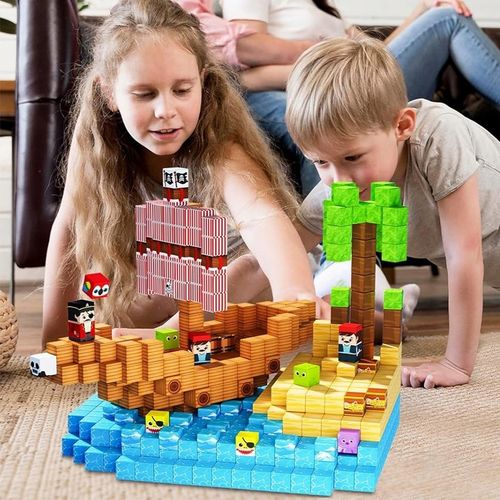 KLOCKI MAGNETYCZNE SZEŚCIANY DLA DZIECI 100 KLOCKÓW MODUŁY EDUKACYJNE STEM na Arena.pl