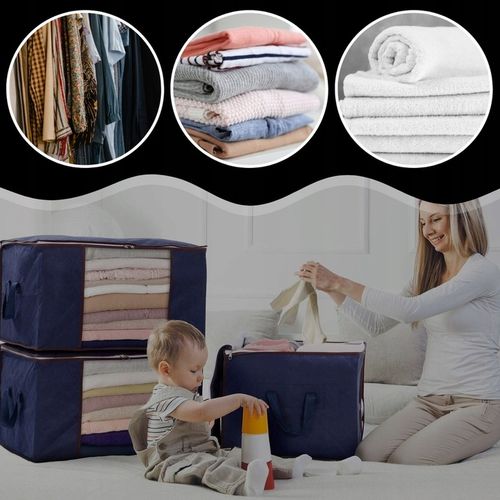 4x ORGANIZER NA UBRANIA POJEMNIK NA POŚCIEL KOŁDRĘ KOCE POKROWIEC XXL na Arena.pl