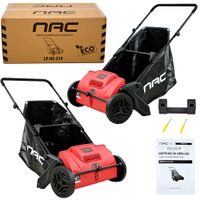 ZAMIATARKA RĘCZNA ZBIERACZ DO LIŚCI I TRAWY Z KOSZEM 100 L SZEROKOŚĆ 53 CM