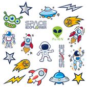 Tatuaże zmywalne Kosmos Planety