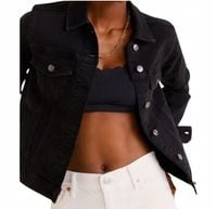 Mango kurtka jeansowa czarna r. S