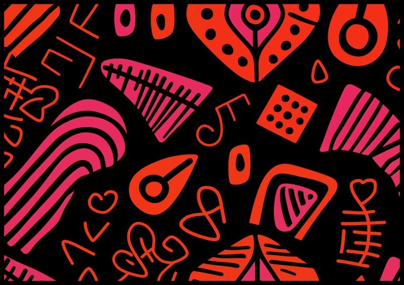 Plakat 100x70cm Rytm Wzorów zdjęcie 2