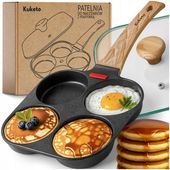 Patelnia do naleśników jajek z pokrywką czujnik Kuketo NON-STICK Indukcja