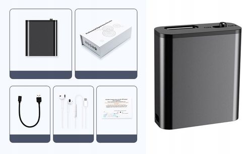 Mini Dyktafon Szpiegowski Mały 16GB Detekcja DSP Magnes Brelok na Arena.pl