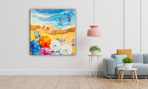 OBRAZ NA PŁÓTNIE 082 Plaża 30x30cm na Arena.pl
