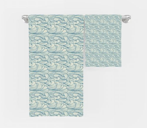 RĘCZNIK Niebieskie fale z twoim dowolnym tekstem 130x75cm 051F na Arena.pl