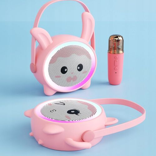 Bezprzewodowy Zestaw Karaoke Głośnik Bluetooth + 2 Mikrofony dla Dzieci RGB na Arena.pl