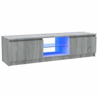 Szafka pod TV z LED, szary dąb sonoma, 120x30x36 cm