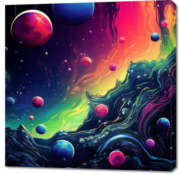 Obraz 90x90cm Kalejdoskop Galaktyk zdjęcie 1