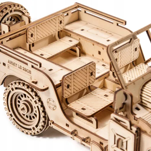 Little Story Drewniane Puzzle Model Układanka 3D DIY - Pojazd Wojskowy Jeep na Arena.pl