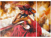 70X50CM JESIENNA ZADUMA DWÓJ OBRAZ NIESYMETRYCZNY