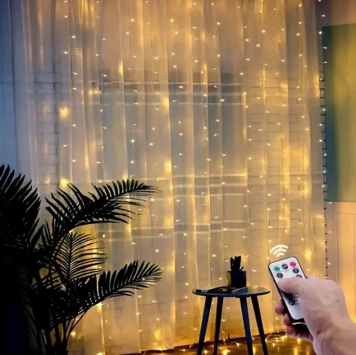 KURTYNA ŚWIETLNA LED LAMPKI WISZĄCE NA USB 3x3M NA ZEWNĄTRZ I WEWNĄTRZ zdjęcie 5