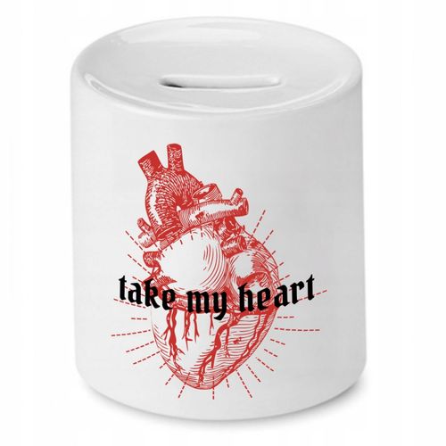 Skarbonka Prezent Walentynki Take My Heart Z Nadrukiem Ze Zdjęciem na Arena.pl